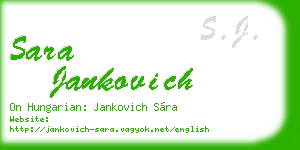 sara jankovich business card